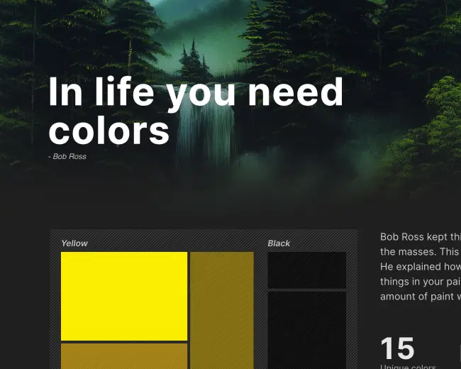 In life you need colors